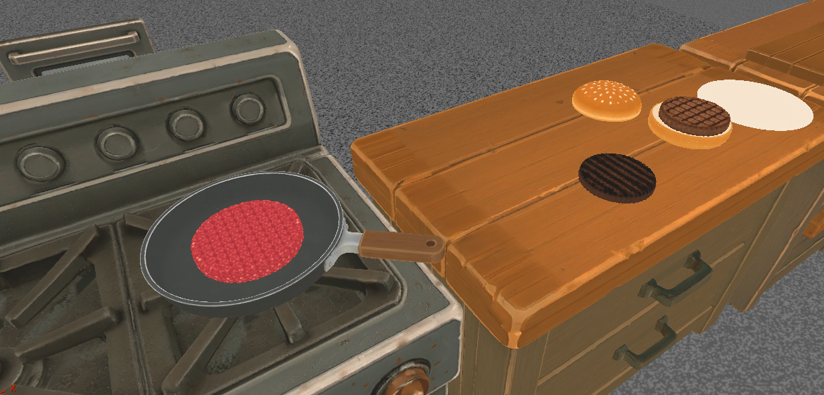 Burnt Toast burger griddle scene